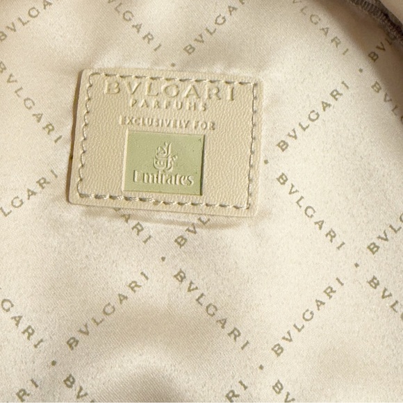 BVLGARI: Beige & "Logo", Travel/Cosmetic Bag - Picture 8 of 9